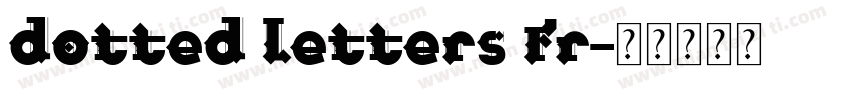 dotted letters fr字体转换